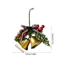 thumbnail image 3 of Wznxdo Christmas Bow with Bells Christmas Tree Bows Mini Burlap Xmas Bowknot Christmas Ribbon Bows Christmas Craft Bow Hanging Decor for Christmas Tree Ornaments Presents Wrapping, 3 of 6