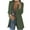 Army Green, variant on LEAVINGSUO Sweaters for Women Cardigan for Women Women Blazers Windproof Coat Trench Coat Spring Coat Blouse Jacket Brown L