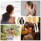 thumbnail image 5 of Coleteros de seda satinada, bufanda para el pelo para mujer, coleteros, coleteros, lazos elásticos para el pelo para niñas, lazo, coletero con cinta, accesorios para peinar el cabello,, 5 of 5