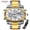 Silver+Gold, variant on SKMEI Mens Wrist Watch Waterproof Military Analog Digital Watches with LED Multi Time Chronograph, Stainless Steel Business Watches for Men