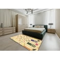 thumbnail image 4 of Ahgly Company Indoor Square Abstract Sun Yellow Solid Area Rugs, 6' Square, 4 of 6