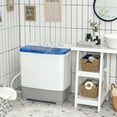 thumbnail image 3 of Giantex Portable Twin Tub Mini Washing Machine Washer 13.2lb&Spinner 8.8lb Blue, 3 of 10