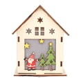 thumbnail image 1 of Linda mini cabaña luminosa casa árbol de Navidad adornos colgantes decoración (anciano grande), 1 of 9