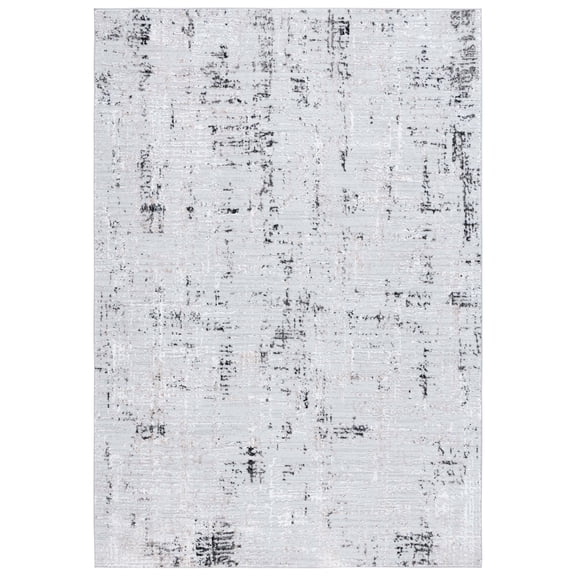 SAFAVIEH Parker Tyson Abstract Area Rug, Light Grey/Black, 8' x 10'