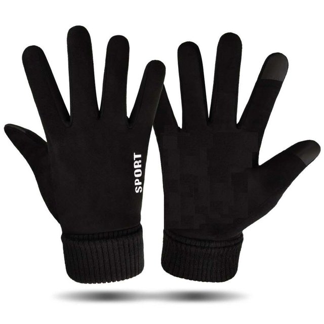 Guantes de gamuza para hombre y mujer, para pesca en otoño e invierno, además de guantes de terciopelo cálidos para ciclismo y conducción de motocicletas