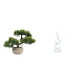 thumbnail image 1 of Figura Decorativa De Resina Con Forma De Bonsái Verde En Llamas, Adorno De Planta Artificial, Escultura Moderna, Artesanía Para Centros De Mesa, Patio, Oficina, Estantería O Como Regalo., 1 of 8