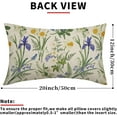 thumbnail image 4 of Spring Floral Lumbar Pillow Covers 12x20 Set of 2 White Purple Hyacinth Daffodils Green Botanical Print Vintage Rectangle Decorative Throw Pillow Cases Outdoor Farmhouse Decor for Sofa Couch Bed, 4 of 6