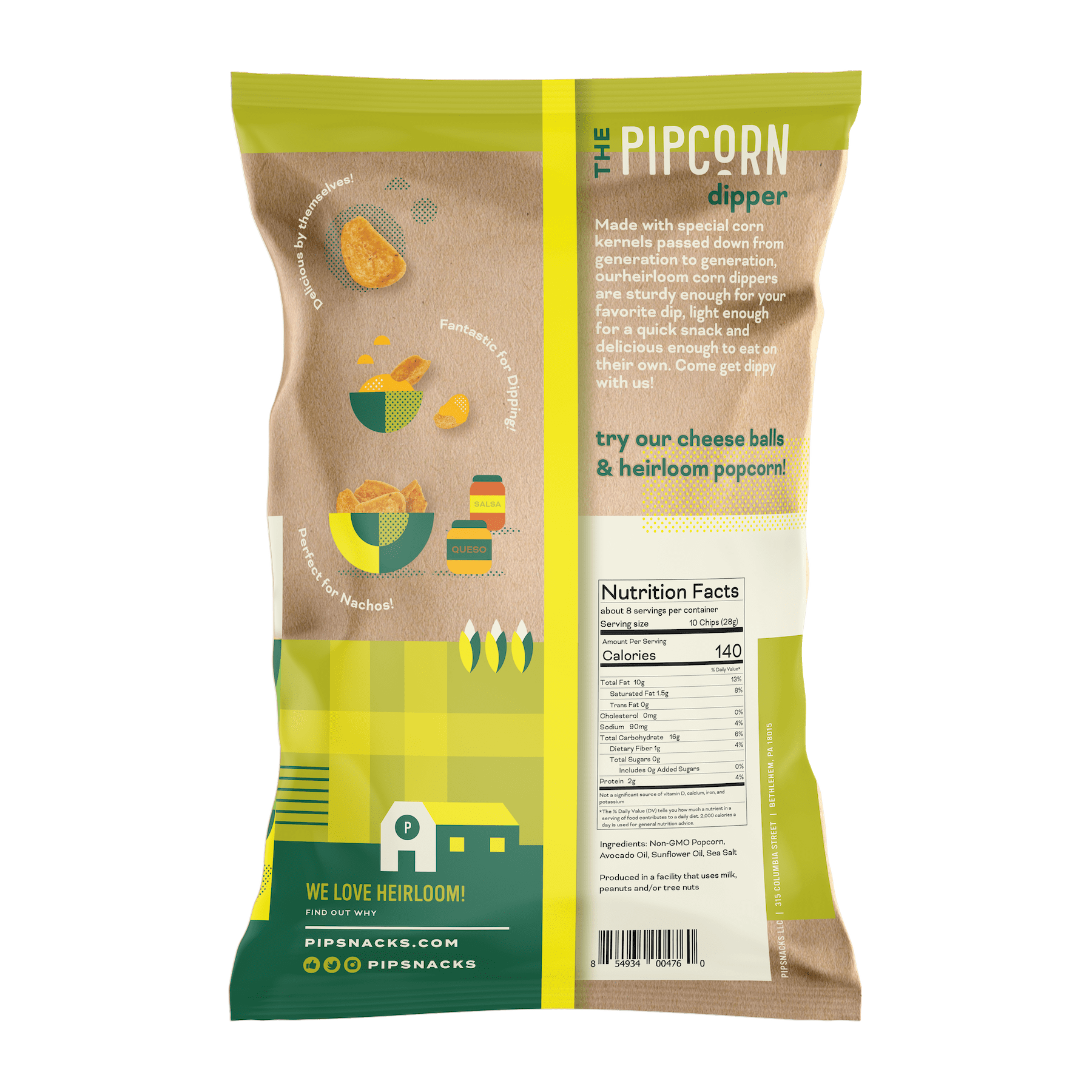 Pipcorn Lime Zest Non-GMO Corn Dippers, 9.25 Oz.