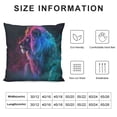 thumbnail image 5 of Orinice Lion Graphic Decorative Throw Pillow Cover for Home Couch Living Room Bed Sofa - Short Plush Material, Invisible Zipper Closure, 1PC 12x12in, 5 of 5