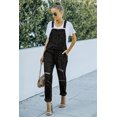 thumbnail image 2 of ABPHQTO Peto denim desgastado negro de mujer, 2 of 5