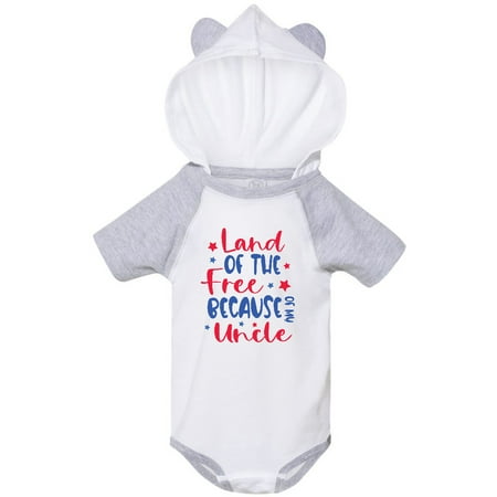 

Inktastic Memorial Day Land of The Free Because Of My Uncle Gift Baby Boy or Baby Girl Bodysuit