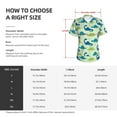thumbnail image 4 of Uemuo Cute Dinosaur Blue Green Printed Women's Classic V-Neck T-Shirt - Soft, Breathable, Moisture-Wicking, Perfect for Casual, Office, Travel, and Everyday Wear-Large, 4 of 5