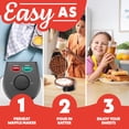 thumbnail image 3 of Gourmia Belgian Waffle Maker with Dual Heating, Nonstick Ceramic Plates & Browning Control, 3 of 11