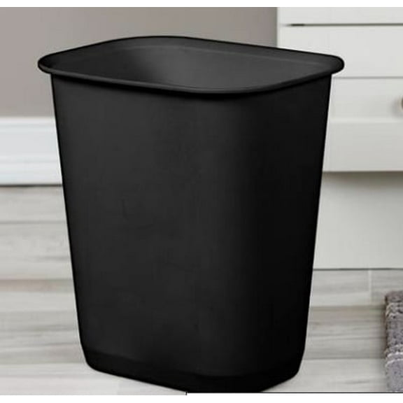 Sterilite 3 Gal. Rectangular Wastebasket Plastic,Black
