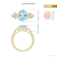 thumbnail image 4 of Angara Natural 2.2 Ct. Aquamarine with Diamond Classic Ring in 14K Yellow Gold for Women (Ring Size: 3.5), 4 of 9