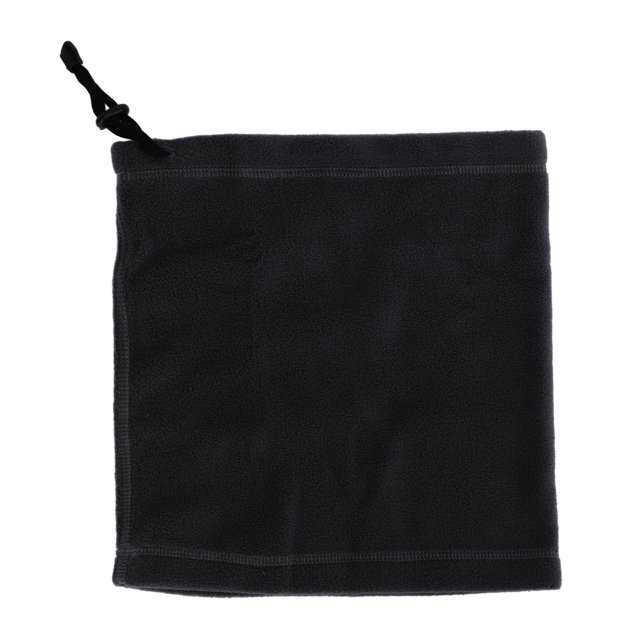 Winter Face , Fleece Comfortable Adjustable Drawstring Thermal Neck Gaiter For Hunting Grey,Black