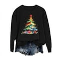 thumbnail image 3 of Christmas Sweatshirts for Womens Christmas Clothing Loose Plus Size Blouses Tops Fashion Cute Xmas Tree Printed Shirts Pullover Winter Long Sleeve Crewneck Sweaters, 3 of 6