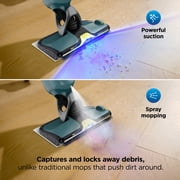 Shark VACMOP Reveal Cordless Hard Floor Cleaner, Vacuum and Spray Mop, 4 Disposable Pads, 12oz Pet Multi-surface Cleaning Solution, VM401