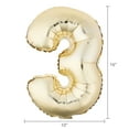 thumbnail image 3 of Gold Foil Party Balloon Number 3, 16" by Way to Celebrate, 3 of 5