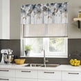 thumbnail image 4 of Blue Brown Spring Floral Curtain Valances for Windows, Kitchen Valance Window Treatments Panel 2 Pack, Watercolor Botanical Vintage Rod Pocket Short Curtains for Bathroom Bedroom 60 x 18 Inch, 4 of 8