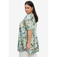 thumbnail image 2 of Ellos Women's Short Sleeve Inverted Pleat Tunic, 2 of 2
