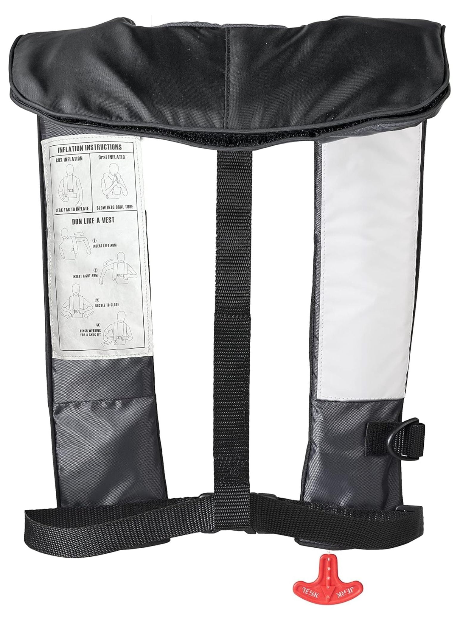 Cirro 26 Automatic/Manual Inflatable Life PFD for Adults ( Black) | US Guard (USCG) Approved Self Inflating Life Vest Preserver