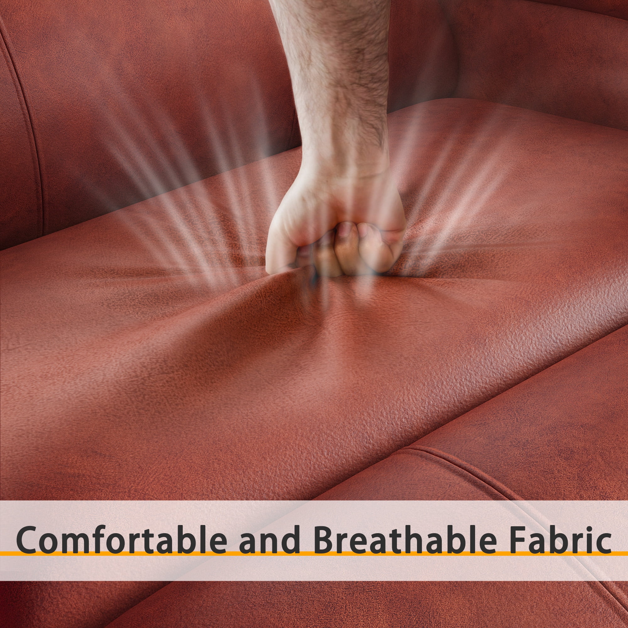 Furmax Electric Power Lift Leathaire Recliner Chair with Massage for Bedroom,Brown