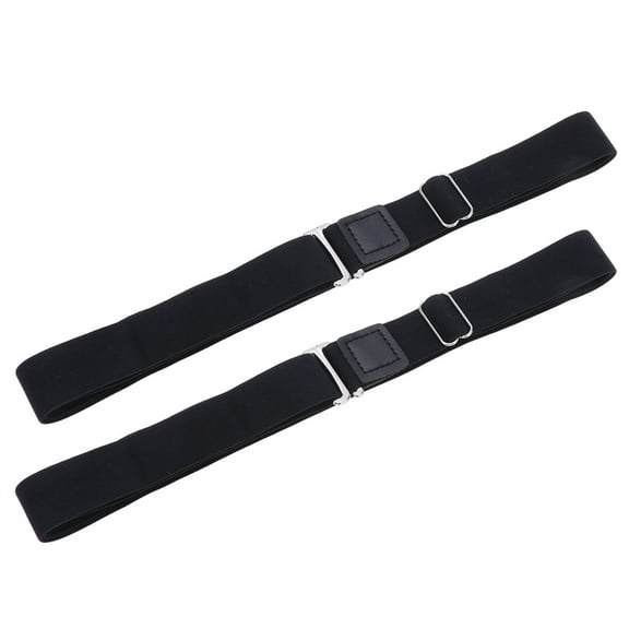 LULULION Women Shirt Clips Shirt Stay Belt Black 2Pack