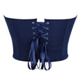 thumbnail image 5 of JGGSPWM Women's Sweetheart Neck Strapless Bustier Corsets Vintage Overbust Corset Tops Bandeau Corset Belt Wear Top Blue M, 5 of 9