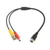Huadaliy 4Pin 2 in 1 Aviation Head to BNC+DC Male Video Connector Adapter AV Cable