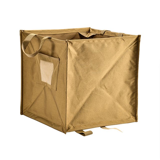 Cubo de basura plegable para acampar, cesta de basura plegable, cubo de basura portátil Oxford Caqui Pequeño