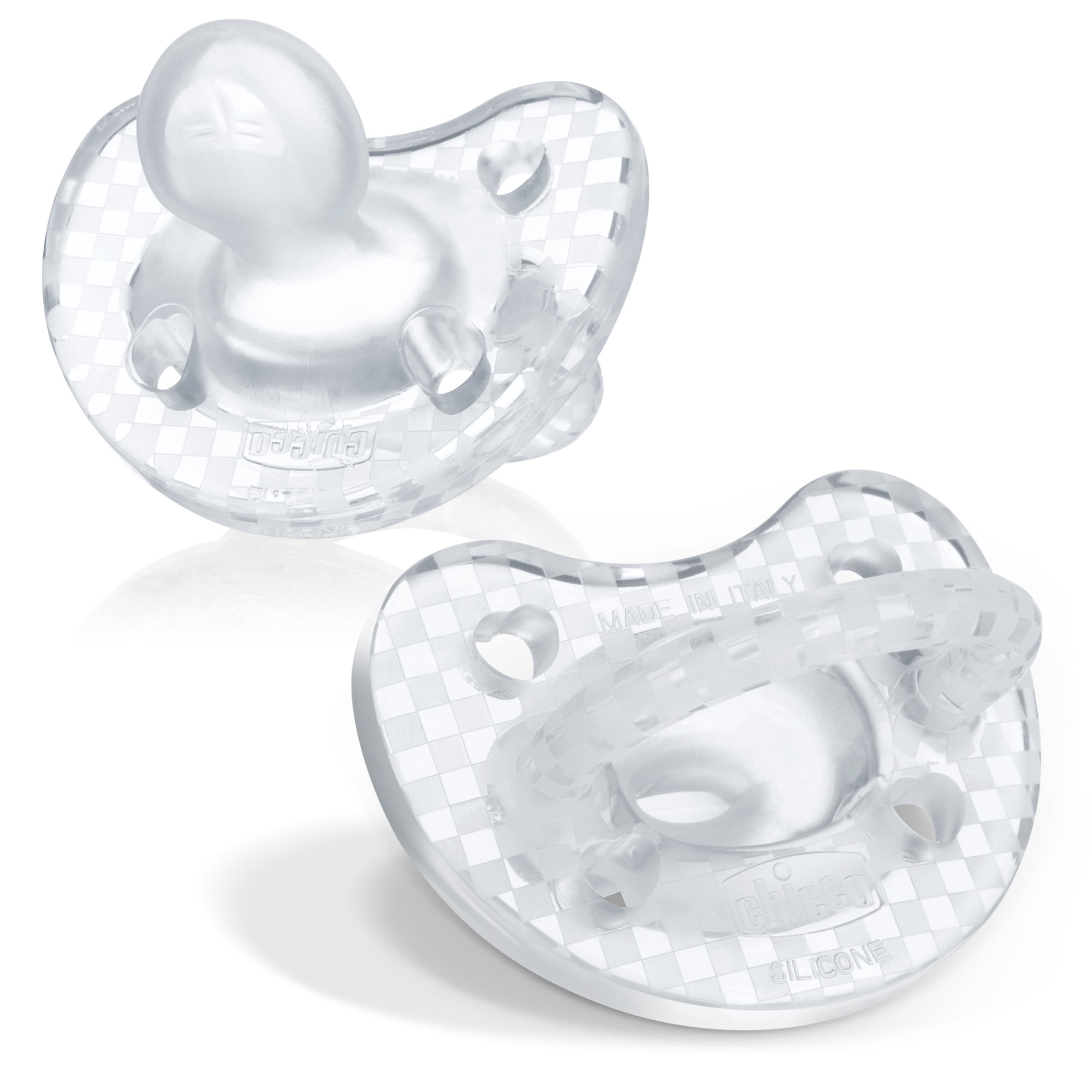 Chicco PhysioForma® Luxe One-Piece Silicone Pacifier, 16-24 Months, 2pk - Clear
