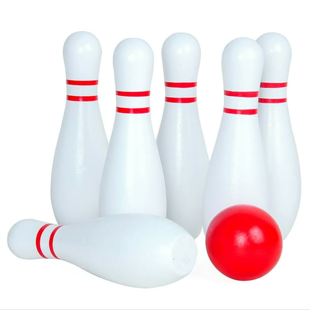 Large Size Wooden Skittle Ball Indoor Bowling Game with 6 Bowling Pins