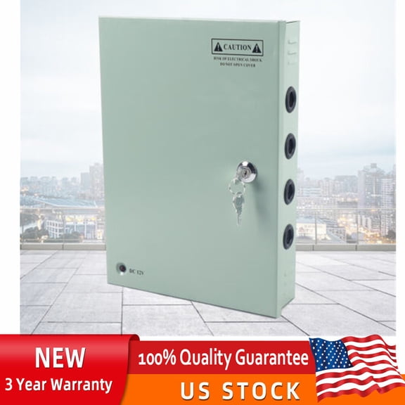 18 Channel Power Supply Distribution Box DC 12V 30Amp for CCTV Security Camera