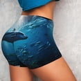 thumbnail image 2 of KLL Ocean Dolphin Fish School Pattern Workout Shorts for Women Scrunch Short Gym Yoga Running Sport Active Exercise Fitness Shorts, 2 of 5