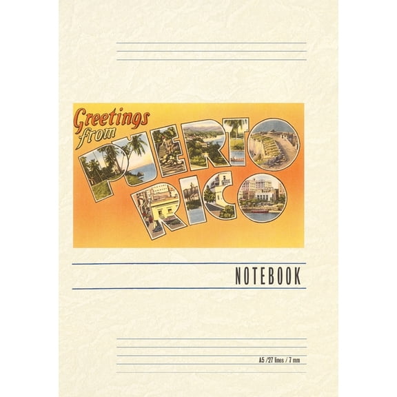 Vintage Lined Notebook Greetings from Ponce, Puerto Rico, (Paperback ...