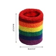 thumbnail image 4 of Women Men Sports Wristbands Towel Sweatband Rainbow Colorful Stripes Breathable, 4 of 9