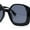 All Black, variant on Womens Oversized Mod Butterfly Designer Fashion Plastic Sunglasses Black - Smoke