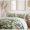 thumbnail image 3 of Ambesonne Eucalyptus Leaves Duvet Cover Set, Blooming Geometry, King, Green Multicolor, 3 of 5