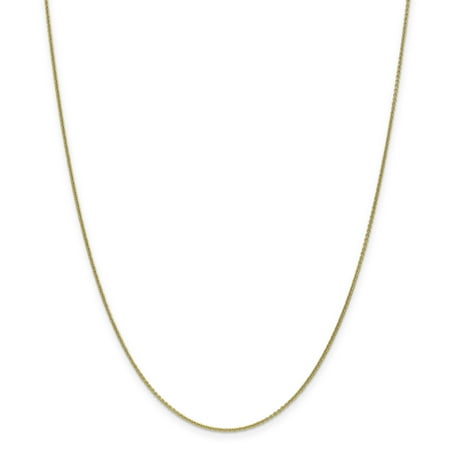 10k Yellow Gold 1mm Link Cable Chain Necklace 30 Inch Pendant Charm Round Gifts For Women For Her