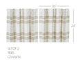 thumbnail image 2 of VHC Brands Plaid Curtain Tier, Wheat, 24x36, Set of 2, 2 of 7