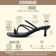 thumbnail image 2 of Cushionaire Maui Strappy Womens Sandals with Kitten Heels – Vegan Leather Square Toe Dress Sandals for Women with Dressy Metal Accent Toe Loop, 2 of 21