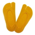 thumbnail image 2 of Calcetines invisibles para mujer, para fiesta en casa, sandalias de dos dedos, chanclas Amarillo, 2 of 9