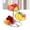 Silver, variant on Fruit Storage Countertop - 3-Tier Metal with Banana Hanger - Fruit Basket for Kitchen Counter - for Home Pantry Restaurant Food Vegetable Potato Onion Bread Snack Produce