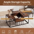 thumbnail image 6 of ELLEGNT Modern Lift Top Coffee Table – Accent Tea Table & Center Table for Living Room, Rustic Brown, 6 of 10