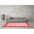 thumbnail image 3 of Ahgly Company Machine Washable Indoor Round Oriental Red Traditional Area Rugs, 4' Round, 3 of 4