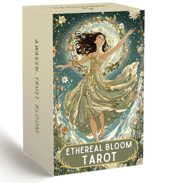 Tarot Deck DPEHAKMK Unique 78 cartas de tarot florales con guía