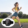 thumbnail image 4 of Hukapapa Bolso para el brazo para teléfono móvil para deportes al aire libre, funda para el brazo, bolso para el brazo para fitness, cinturón para el brazo impermeable de licra ultrafino.Negro, 4 of 5