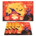 thumbnail image 1 of 4pcs Halloween Placemats Pumpkin Table Place Mats Non Heat-Resistant Washable Desk Mats for Home Kitchen Dining Table Decoration, 1 of 6