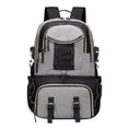 thumbnail image 2 of Spacious Lightweight Outdoor Travel Backpack with Shoe Compartment for Hiking Camping(Gray-1,52x16x34cm), 2 of 6